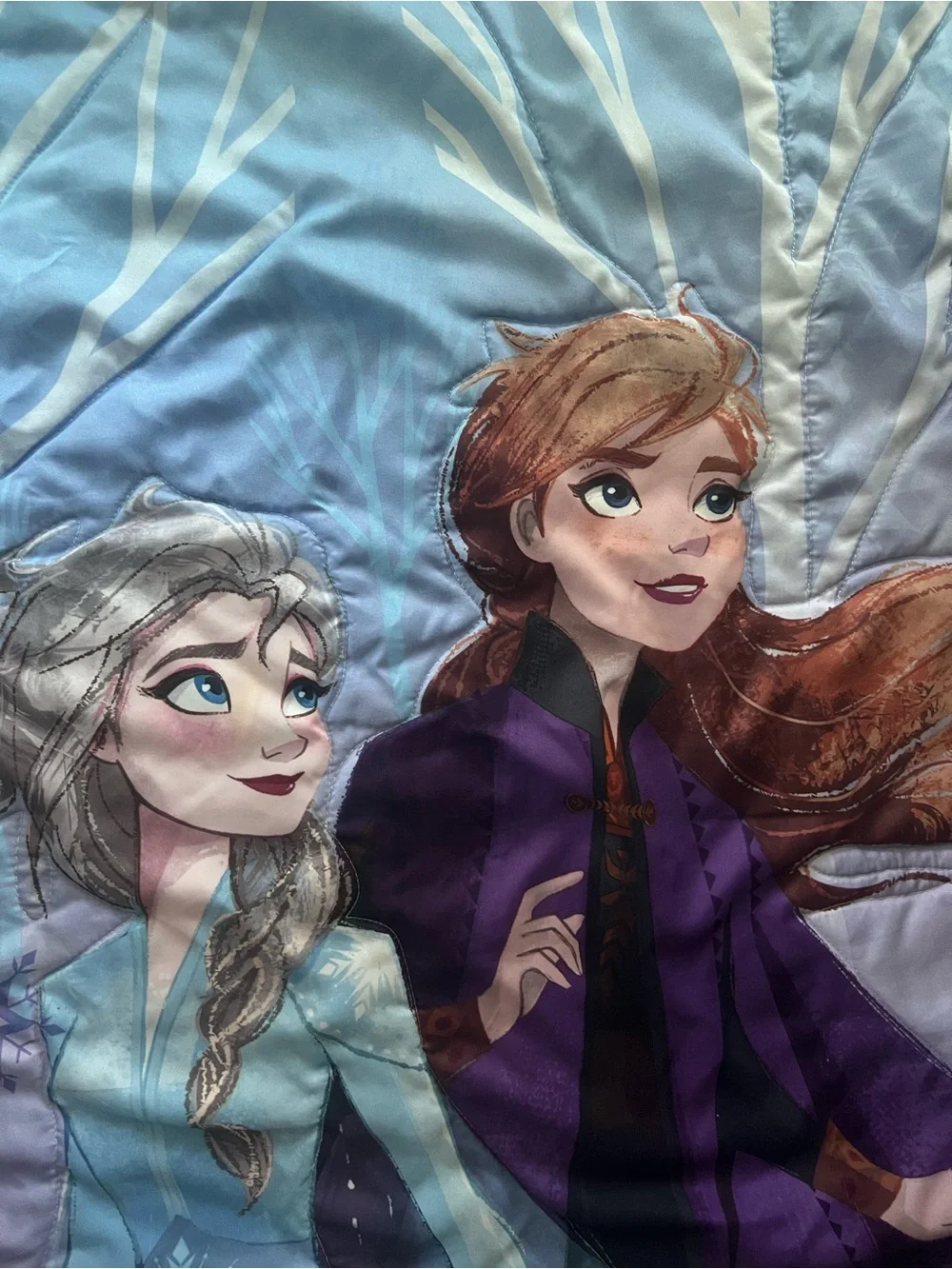 Frozen-Themed Blue Kids Microfiber Toddler Blanket - Official Disney